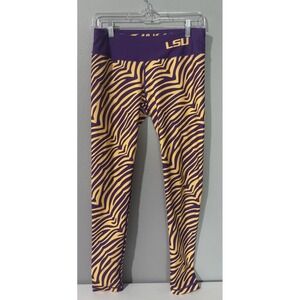 LSU Leggings Size Medium M Louisiana State University LSU Tigers Purple Yellow